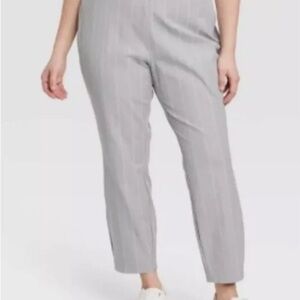 A New Day: Women's Light Gray Pinstripe Pants